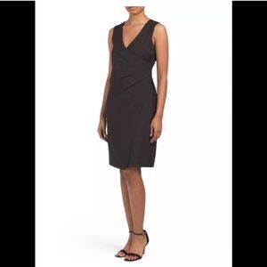 Theory Black Adiran Suiting Faux Wrap Suiting Dress | Size 0